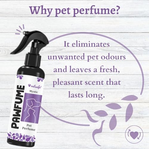 VetSafe Pet Perfume Spray 200 ml | Long-Lasting Mystic Scent | Odour Eliminator & Grooming Essential for Dogs & Cats - Image 5