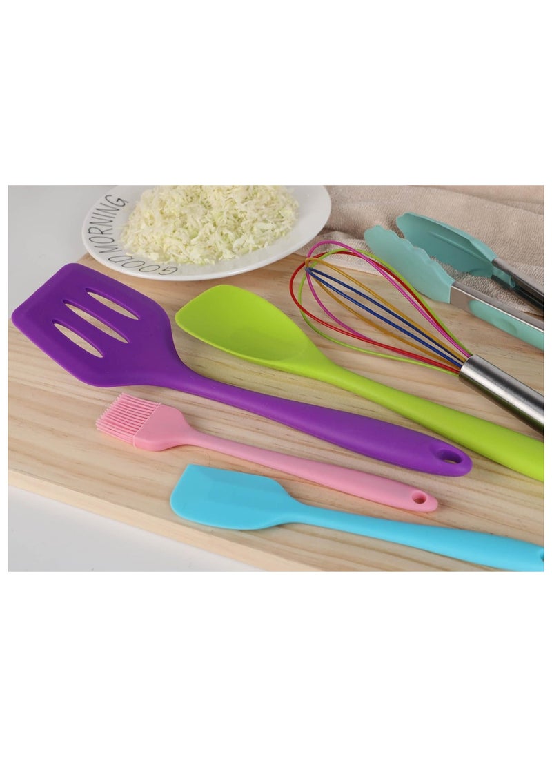 100Division - Baking and Cooking Silicone Utensils Set | Safe and Healthy Food Grade Material | Heat Resistant | Seamless with Reinforced Core | Non-Stick Surface | Easy to Clean (6 Pieces Set) - Image 1