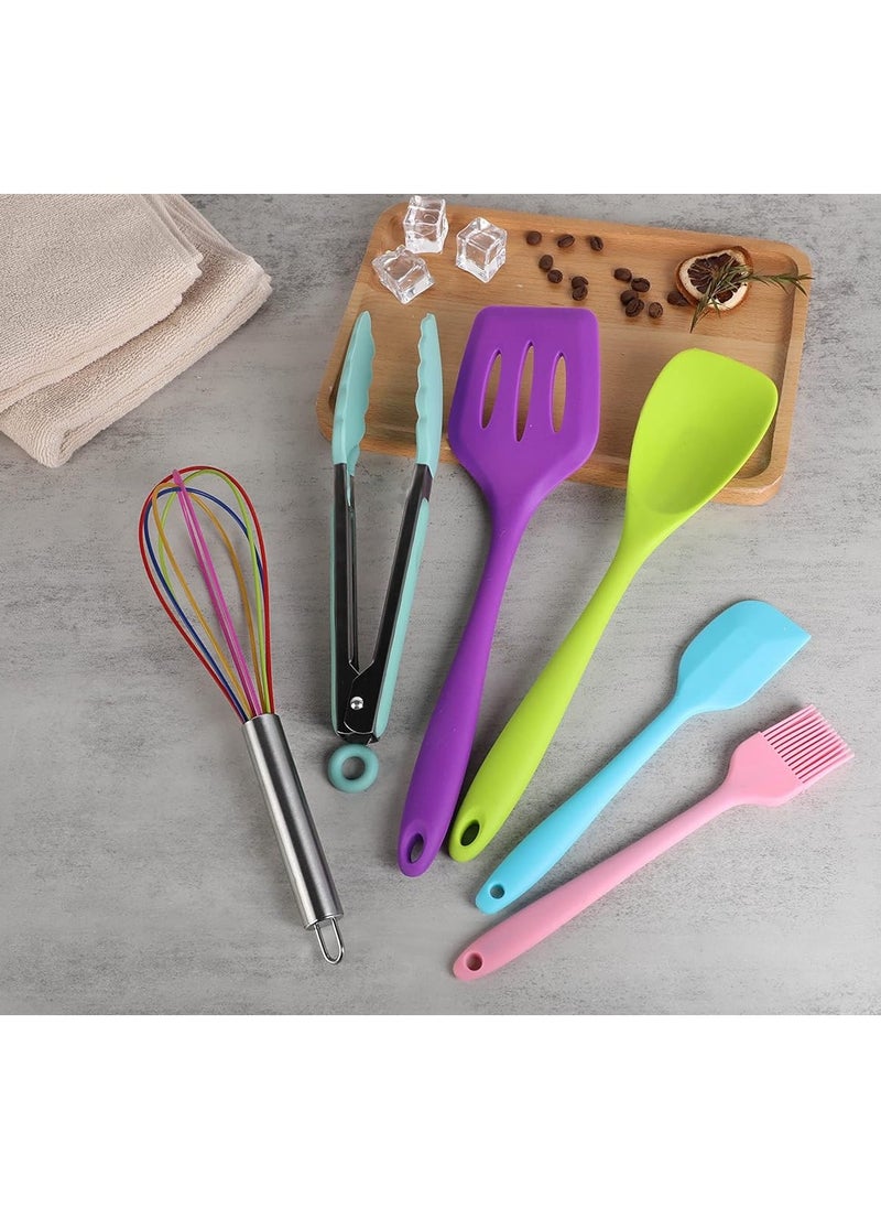 100Division - Baking and Cooking Silicone Utensils Set | Safe and Healthy Food Grade Material | Heat Resistant | Seamless with Reinforced Core | Non-Stick Surface | Easy to Clean (6 Pieces Set) - Image 1