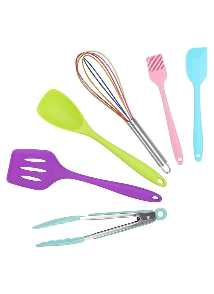 100Division - Baking and Cooking Silicone Utensils Set | Safe and Healthy Food Grade Material | Heat Resistant | Seamless with Reinforced Core | Non-Stick Surface | Easy to Clean (6 Pieces Set) - Image 1