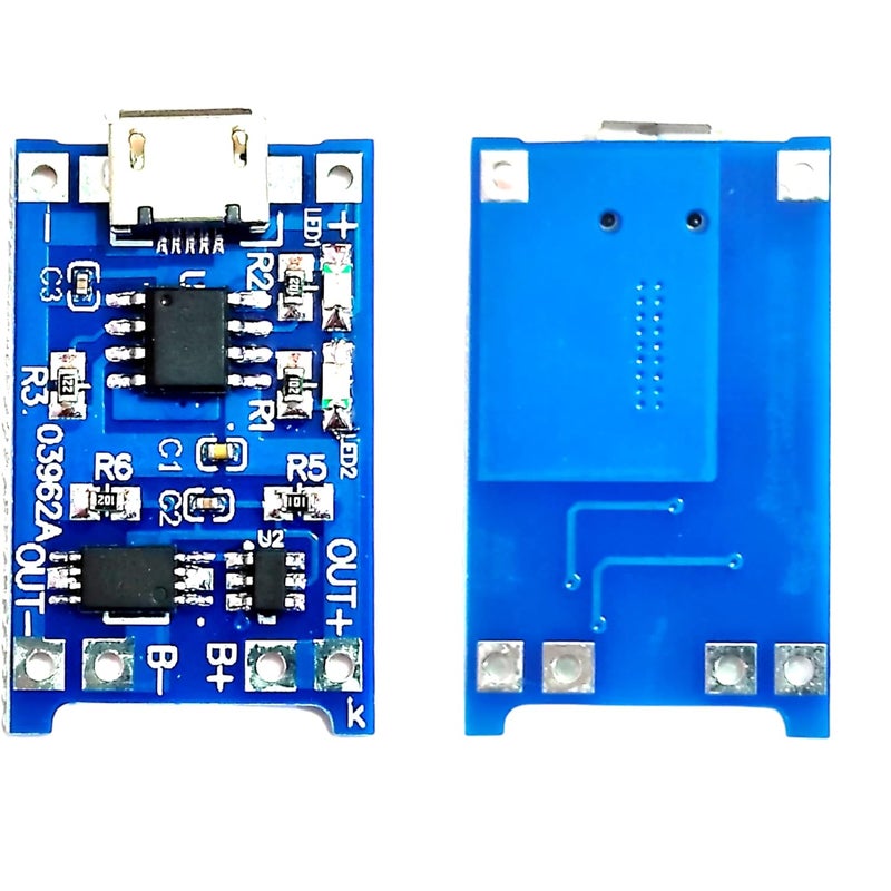 UNIVERSAL HUB وحدة شحن ميكرو USB TP4056/TPA4056/TP 4056 مع مؤشر البطارية المدمج وحماية البطارية 10 قطع - Image 3