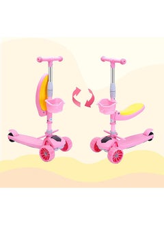 Generic Boys and Girls' Game Children's Pedal Scooters with 4 Adjustable Height Flash Wheels, Ultra Wide Deck, Children's Game Scooters and Toddler Scooters  - Image 3