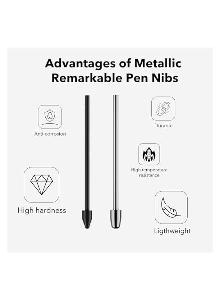 PROMASS Metal Nibs/Tips Replacement for Galaxy Tab S9/S9FE+/S9 Ultra/S8/S8+/S8 Ultra/S7/S7 FE/S6/S6 Lite/S22/S23/S24 Ultra S Pen，Plastic + Titanium Nibs/Tips+Clip (2+10 pcs Set)  - Image 4
