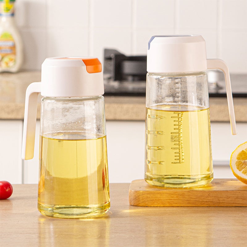 Longstar Kitchen Oil Cruet, Auto Open Design, 680ml Capacity, Soda-Lime Glass, Leakproof & Easy Disassembly - Image 3