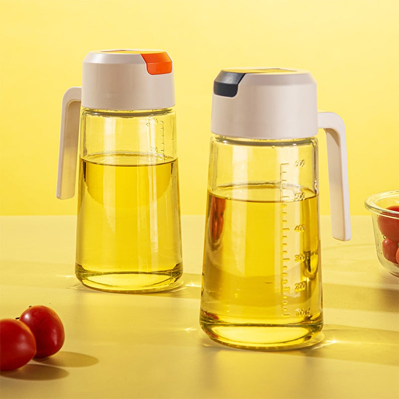 Longstar Kitchen Oil Cruet, Auto Open Design, 680ml Capacity, Soda-Lime Glass, Leakproof & Easy Disassembly - Image 5