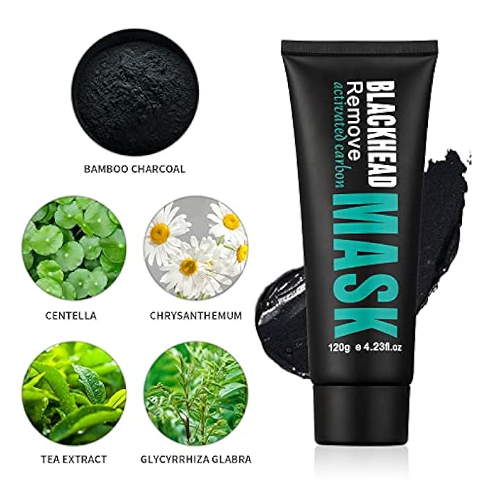 YAFUSIPE Peel Off Face Mask Blackhead Whiteheads Remover Masks Activated Charcoal Black Mask Purifying Peeling Facial Mask for Nose Pores Removal Cleansing Acne with Brush and Pimple Extractor Tools - Image 5