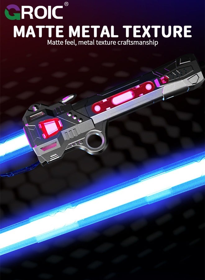 GROIC Light Saber, 1 Pack Lightsabers Sword for Kids with FX Sound & 24 Colors, 2 In1 LED Lightsaber Toy, Retractable Lightsabers, Dress Up Party Gift, Birthday Gift Toys Star Wars Lightsabers - Image 4