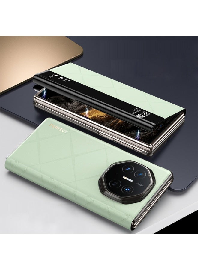 general For Magnetic Case Compatible with Huawei Mate XTs,With Smart Window,Lightweight Luxury Leather Case,Supports Wireless Charging - Image 2