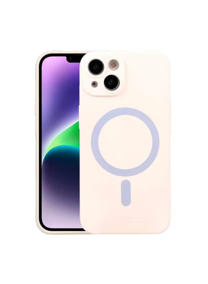 فيسوس جراب هاتف سيليكون سائل لهاتف iPhone 15 Plus (أبيض)