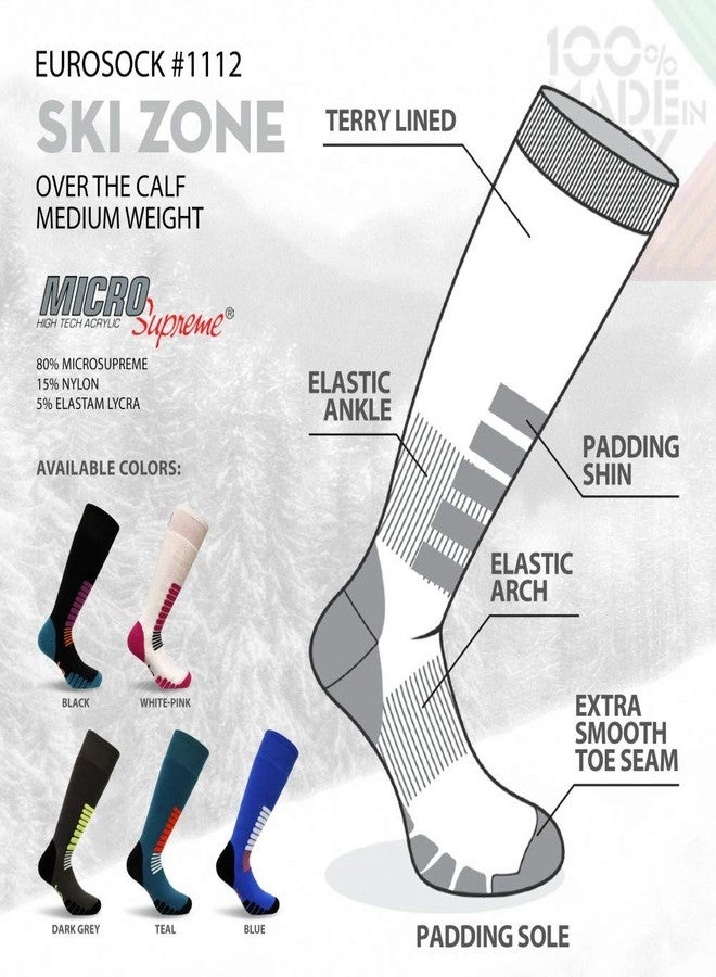 Eurosock Zone Ski Socks, Teal, Medium - Image 3