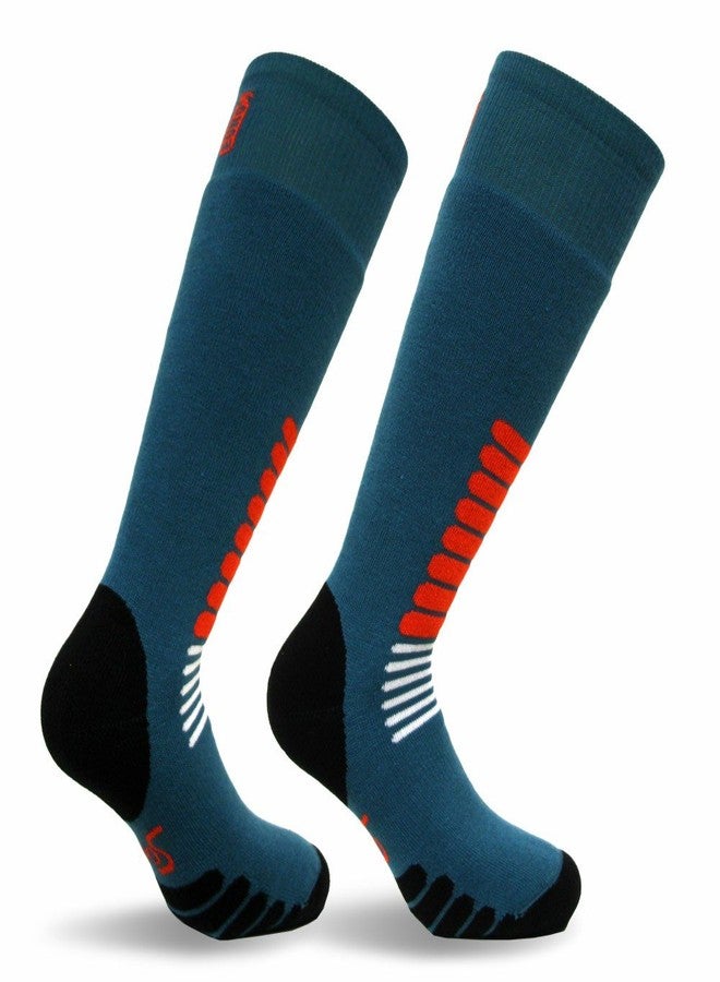 Eurosock Zone Ski Socks, Teal, Medium - Image 1