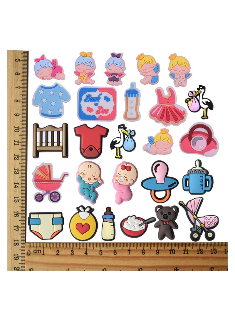 Zikra Baby Shoe Charms 26PCS Baby Boy Shoes Charm for Croc PVC Baby Girl Accessories Birthday Party Favors Supplies Decorations fit Clog Bracelets Gift - Image 5
