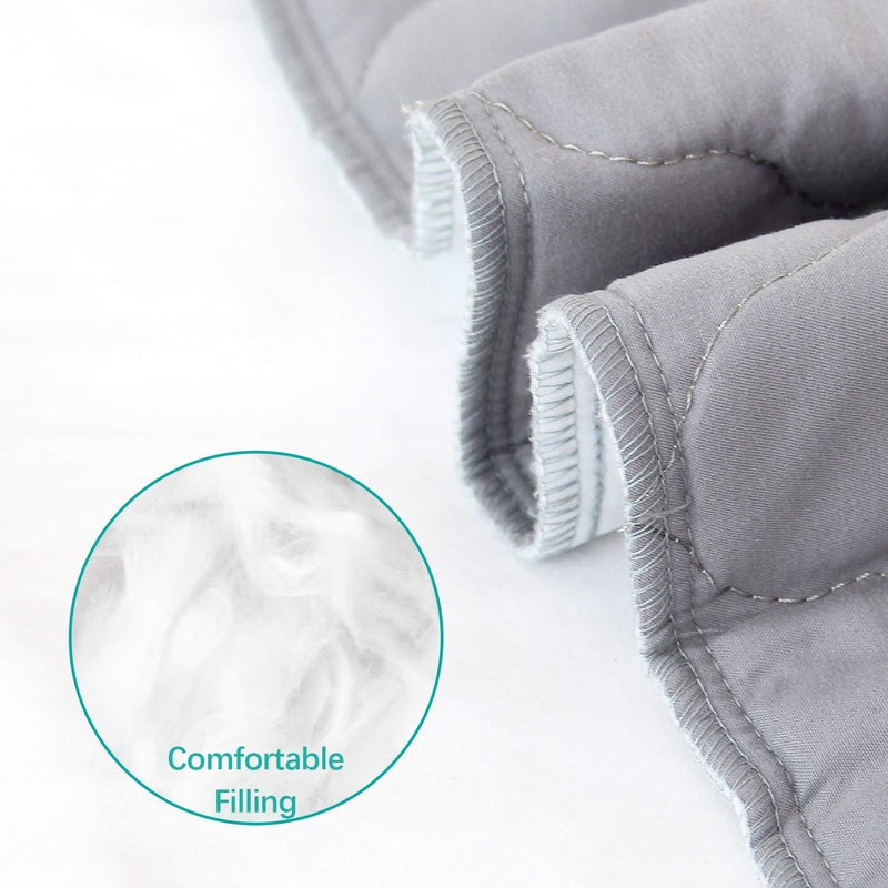 Biloban Waterproof Crib Mattress Protector Pad 28" x 52",Anti Slip & Durable Waterproof Pad Mat for Baby Standard Crib/Bed Pads Grey - Image 5