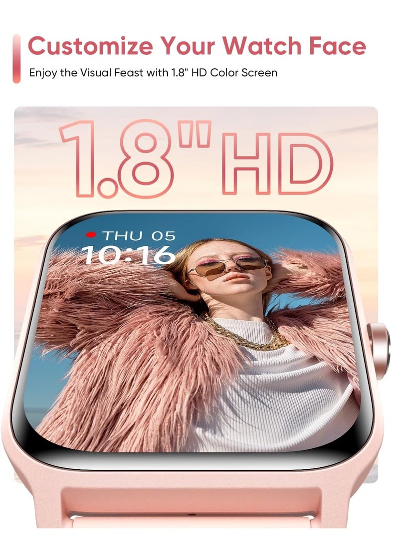 FIT Smart Watch for Women Android & iPhone, Alexa Built-in [1.8" HD Screen] IP68 Waterproof Fitness Watch with Bluetooth Call (Answer/Make), Heart Rate/Sleep/SpO2 Monitor, 105 Sports Trackers - Image 2