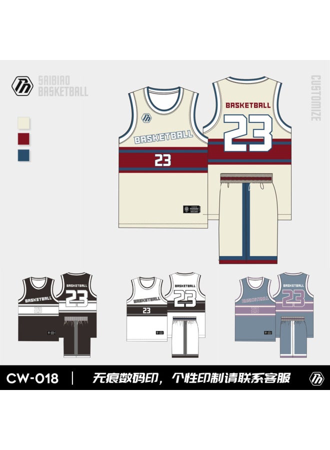 Full-body Digital Printing Basketball Uniforms Receiving Orders Processing Children's Training Camp Jerseys Boys And Girls Campus Game Uniforms