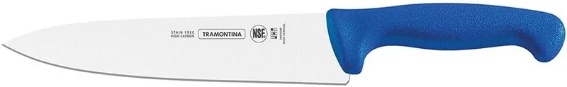 ترامونتينا Professional 8" Meat Knife with Stainless Steel Blade and Blue Polypropylene Handle