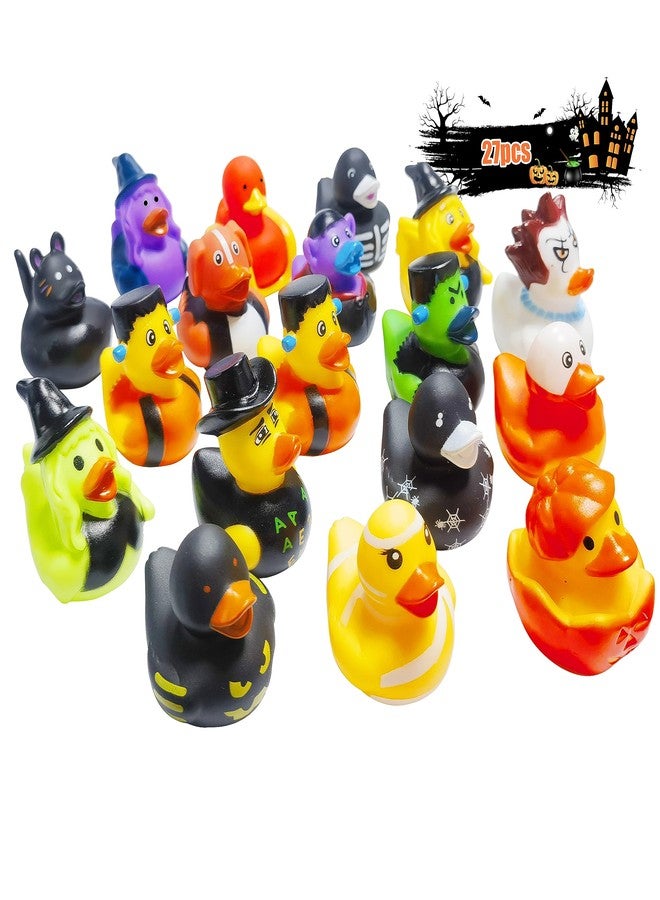 Holydeck 27 Pcs Halloween Party Favors Rubber Ducks,Baby Showers Accessories Jeep Bath Toys for Kids Halloween Decorations Trick or Treat Supplies Goodie Bag Fillers(Halloween) - Image 2