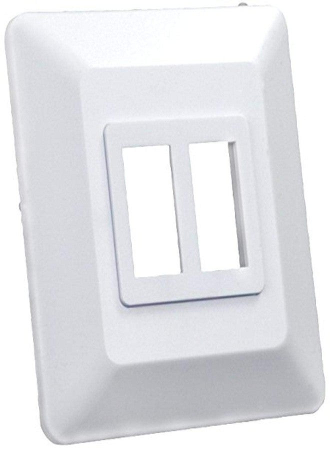 JR Products 13615 Switch Base and Face Plate - Double,White