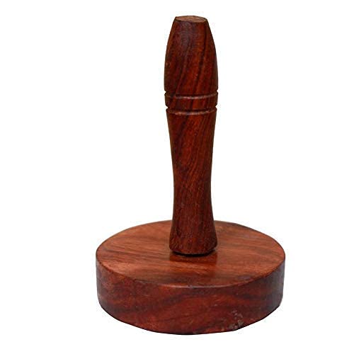 UPHAAR UPHAAR Combo Pack Handicraft Wooden Hand Masher Paratha Seakni Roti Presser and Wooden BelanBellan for Kitchen Chapati Roti Maker  - Image 2