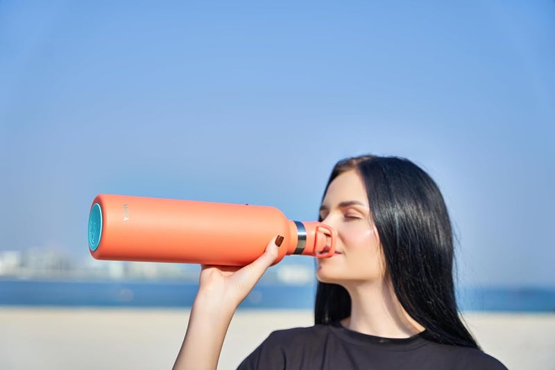 Moya 'Coral Reef' 1L Insulated Sustainable Water Bottle Coral - Image 4