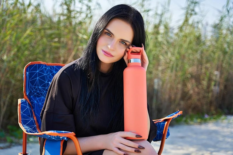 Moya 'Coral Reef' 1L Insulated Sustainable Water Bottle Coral - Image 2