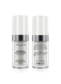 god blomster Tlm Colour Changing Foundation Flawless Color Changing Foundation Makeup Base Moisturizing Liquid Foundation For Women Girls Spf15 Sunscreen Nongreasy Nonmarking Long Lasting(2Pack)  - Image 1