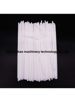 Mi Tao Disposable Plastic Color Art Straw Modeling Creative Elbow Monochrome 100 10 Color Selection-Color:White 100/bag