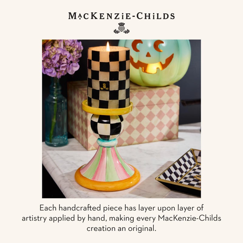 mackenzie childs MACKENZIE-CHILDS Glass Tray, Decorative Bathroom Counter Tray, Small, Black-and-White Courtly Check - Image 5