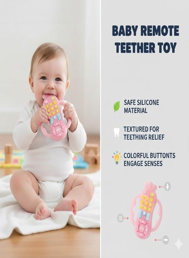 SADRUCHI Silicone & Wooden Baby Teether for 3+ Months, BPA-Free Food Grade Teething Toy with Wooden Ring, Soft Gum Soothing Chew Toy for Infants, Newborn Babies Boys & Girls (Teether Toy Pink) - Image 5