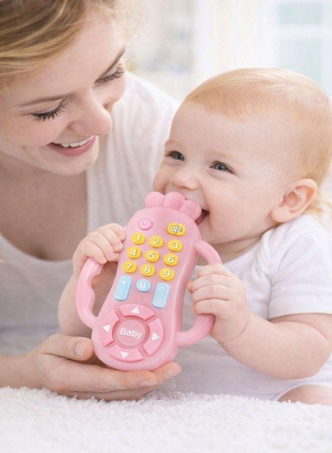 SADRUCHI Silicone & Wooden Baby Teether for 3+ Months, BPA-Free Food Grade Teething Toy with Wooden Ring, Soft Gum Soothing Chew Toy for Infants, Newborn Babies Boys & Girls (Teether Toy Pink) - Image 2