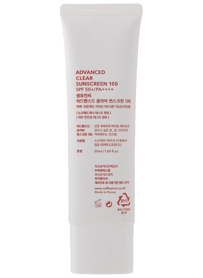 Cell Fusion C Advanced Clear Sunscreen 100 SPF50+/PA++++ 50ml  - Image 2