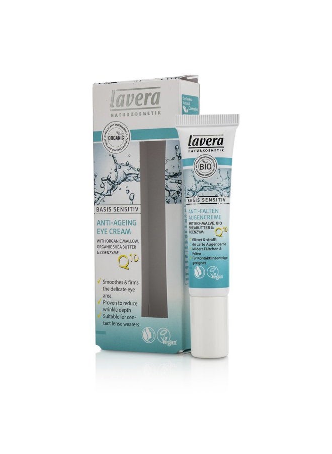 lavera Anti-Ageing Eye Cream Q10 Âˆ™ Reduces Signs Of Premature Aging Âˆ™ Vegan Âœ” Organic Skin Care Âœ” Natural & Innovative Cosmetics Âœ” 15ml - Image 1