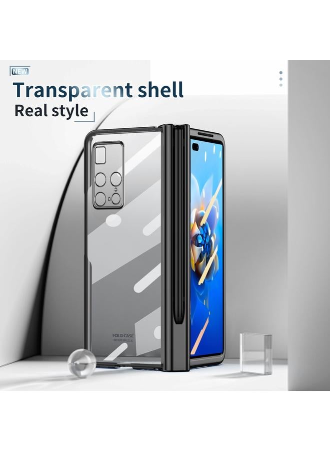 زبون جراب لهاتف Huawei Mate X2 مزود بمفصلة مطلية بالكهرباء مع قلم - Image 2