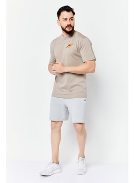 Reebok Men Sportwear Fit Short Sleeve Outdoor T-Shirt, Taupe  - Image 4