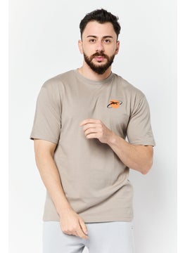 Reebok Men Sportwear Fit Short Sleeve Outdoor T-Shirt, Taupe  - Image 1