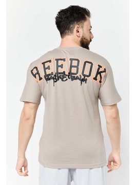 Reebok Men Sportwear Fit Short Sleeve Outdoor T-Shirt, Taupe  - Image 2