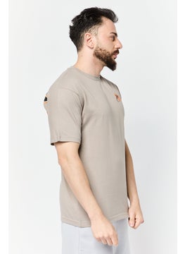 Reebok Men Sportwear Fit Short Sleeve Outdoor T-Shirt, Taupe  - Image 3