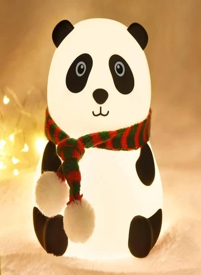 M2 ENTERPRISE Cute Panda Night Lamp, LED Night Light for Kids,7 Color Changing, BPA-Free Soft Silicone Nursery Lamp with Tap Controlled Adjustable Brightness - Image 1