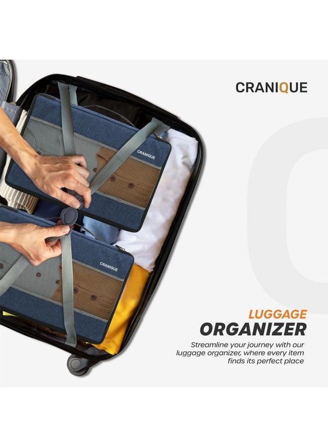 Cranique Packing Cubes for Travel Organizer, Storage Bag, Packing Bag for Toiletries, Clothes, Essential Pouch, Travel Organizer for Men & Women Pack of 3 (Cube1-Blue-Pack3) - Image 5