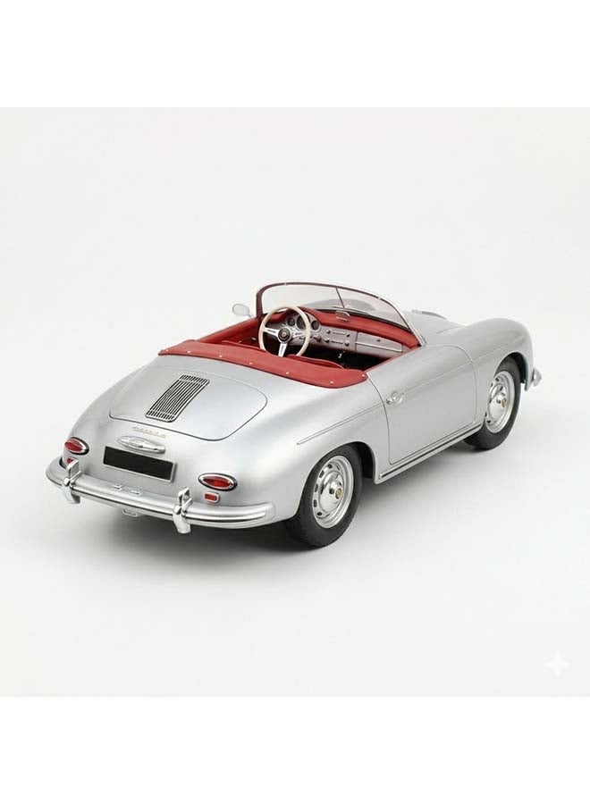 Welly 1:24 Scale Porsche Diecast Model Car - Classic Silver Vintage Replica with Red Interior - Image 4