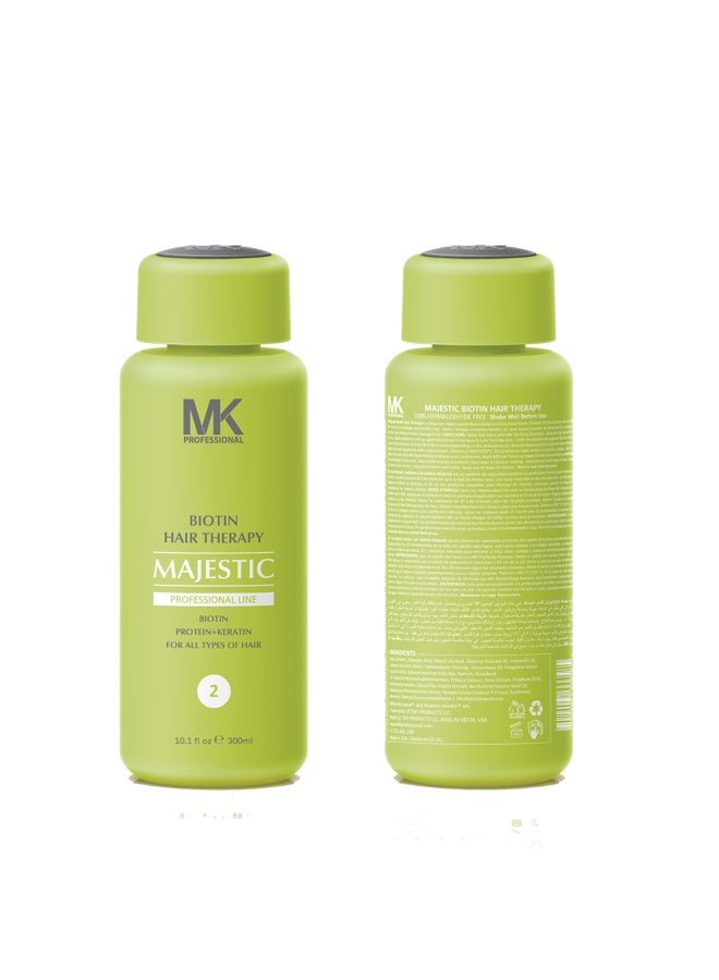MAJESTIC MK PROFESSIONAL Biotin Hair Straightening Therapy complete kit 300ml - Image 2