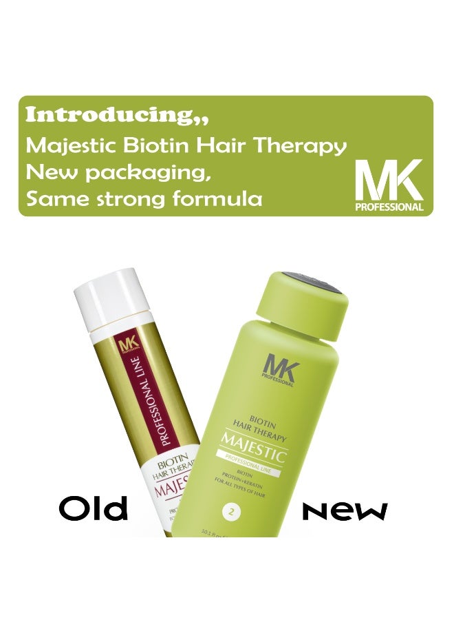 MAJESTIC MK PROFESSIONAL Biotin Hair Straightening Therapy complete kit 300ml - Image 3