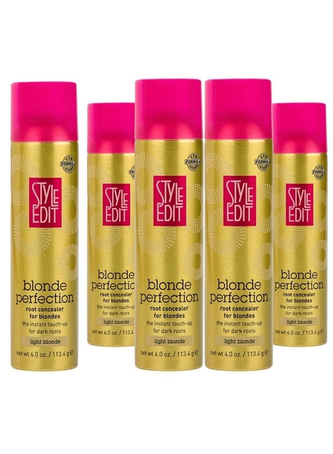 STYLE EDIT LIGHT BLONDE Root Concealer Touch - Up Spray, (Multiple Colors Available) 4 Ounce PACK OF 5 - Image 1