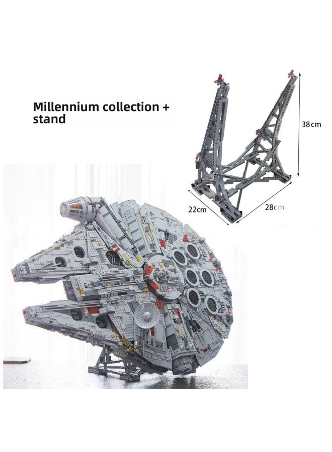 Building Blocks - Ultimate Millennium Lighting (without blocks) Building Blocks - Millennium Falcon model, space empire ship, compatible with major brands, challenging assembly, collectible gift. - Image 5