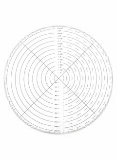 Excefore 10" Round Center Finder Compass Clear Acrylic for Drawing Circles on fabric, wood, poster board, plastic, metal, glass, composites also for irregularly shaped items, Measure Alignment Tool  - Image 1