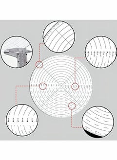 Excefore 10" Round Center Finder Compass Clear Acrylic for Drawing Circles on fabric, wood, poster board, plastic, metal, glass, composites also for irregularly shaped items, Measure Alignment Tool  - Image 5