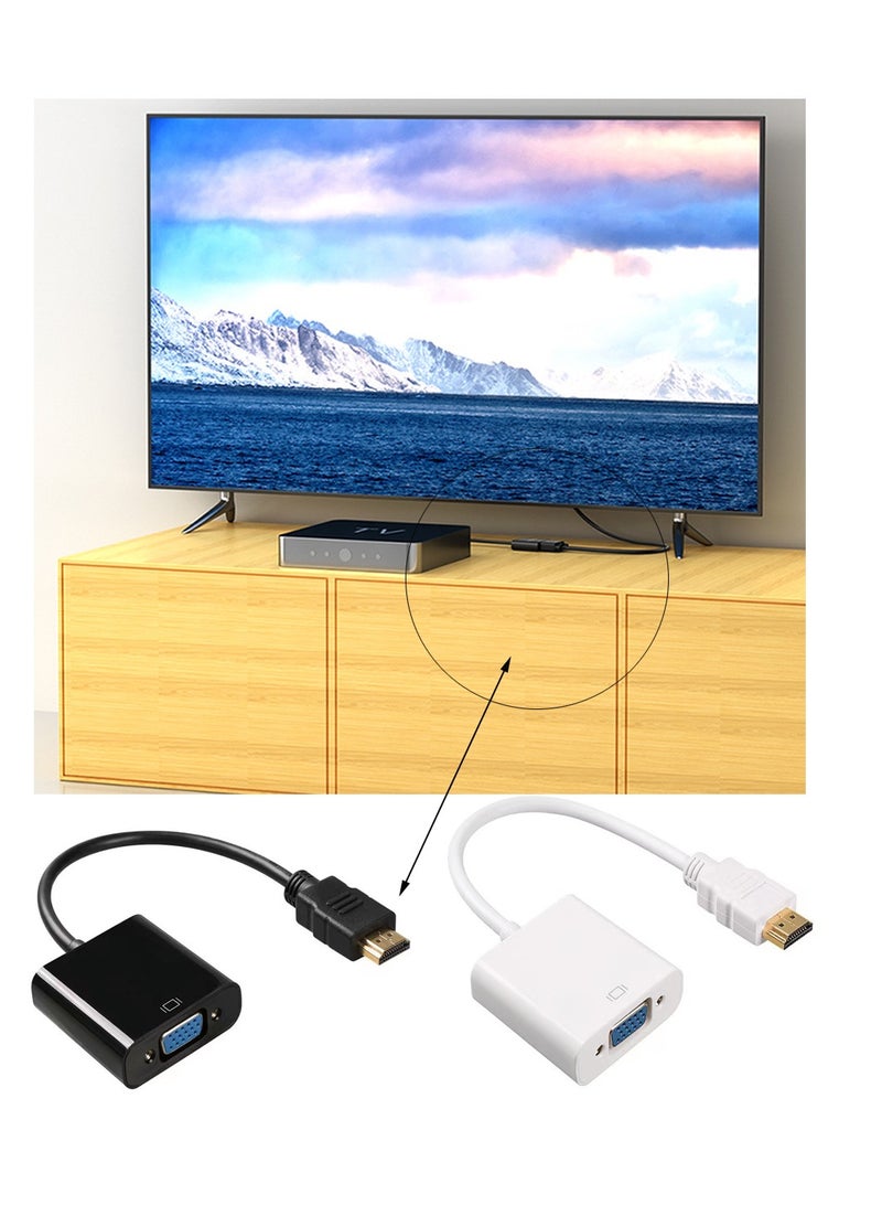 محول HDMI إلى محول VGA 1080P بطاقة فيديو خارجية 1080P إلى سطح المكتب، والكمبيوتر المحمول، والتلفزيون عالي الدقة، والشاشة، وجهاز العرض - Image 4