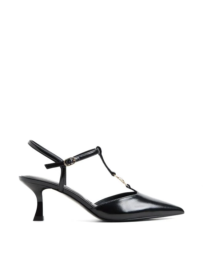 Starlynn Ladies Black Heeled Shoes