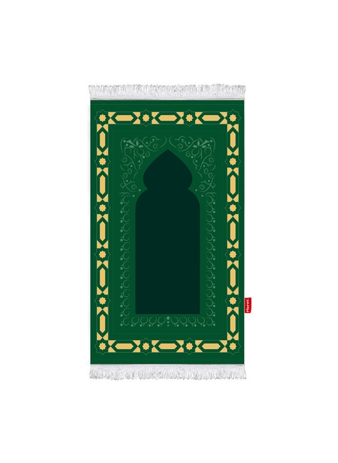 ريكراك - سجاده صلاة مبطنه فايبر مطبوعه-أخضر غامق - Image 1