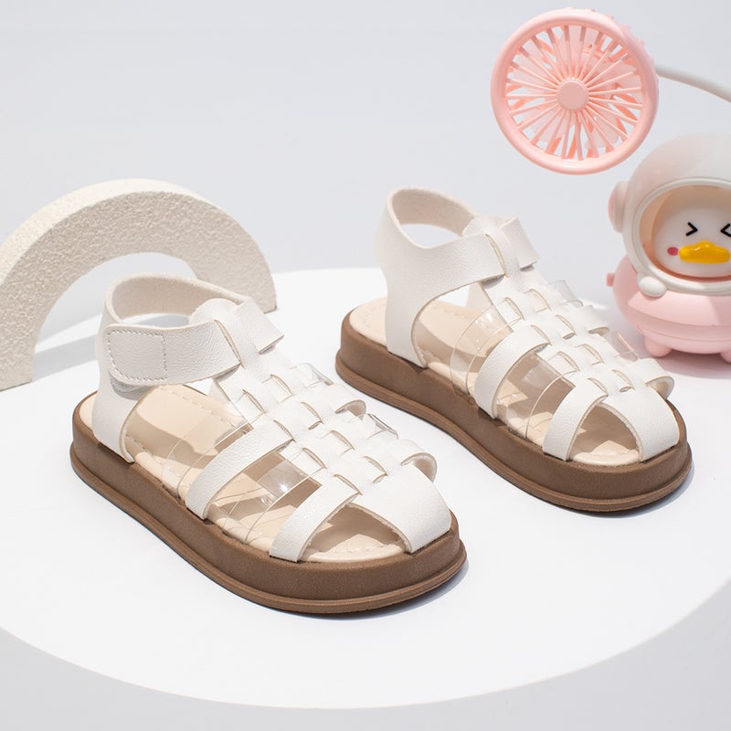 Baby Sandals Women'S 2025 Korean Style Mid-Big Kids Fashion Toe And Velcro Sandals Girls' Beach Shoes - Image 5